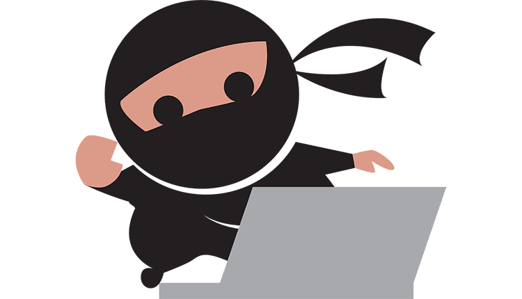 Sichere Passwörter sind wichtig. Sonst kommt der fiese Cyberninja.