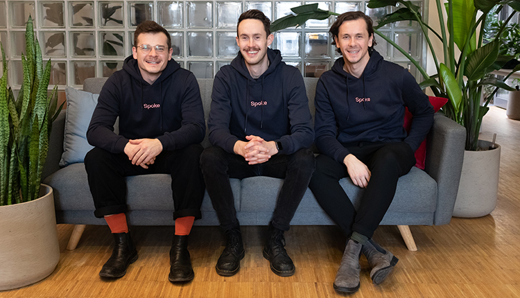 Die Spoke.ai Gründer (von links): Carl Brenssell, Jack Lancaster, Max Brenssell.